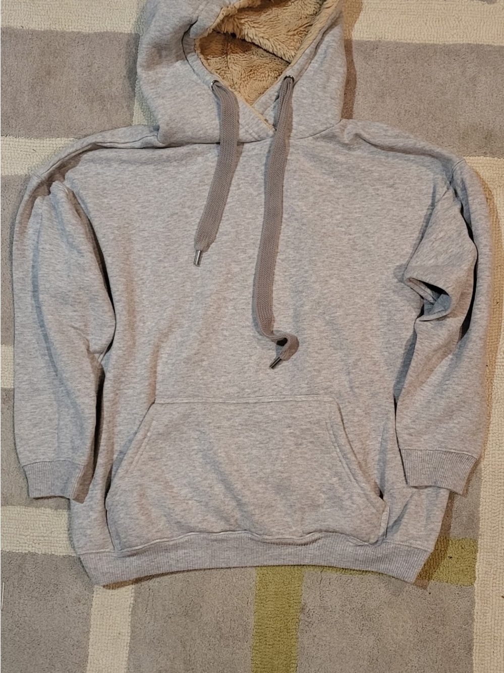 Women’s Gray Hooded Fleece Pullover Sweatshirt